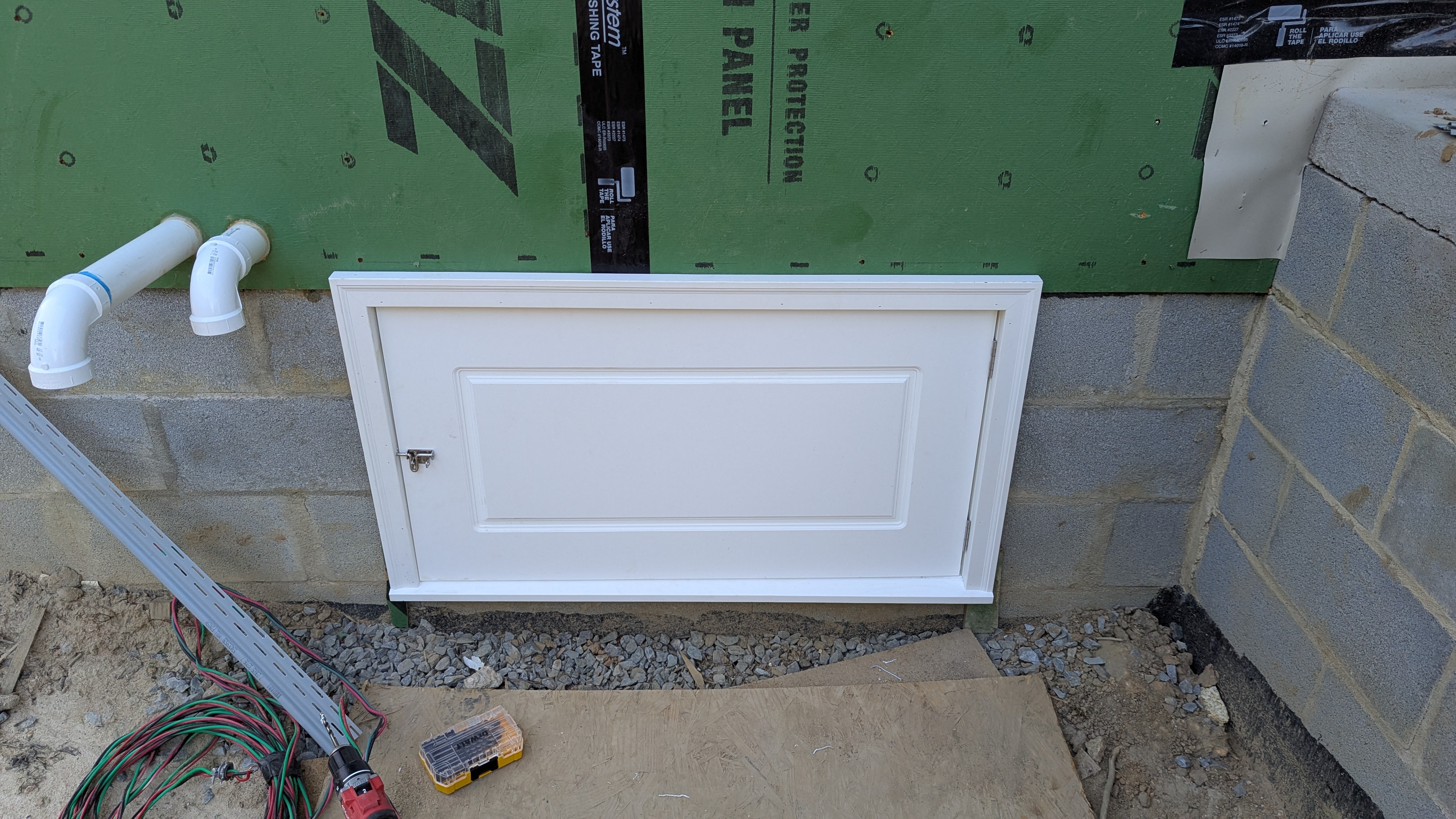 Crawlspace door