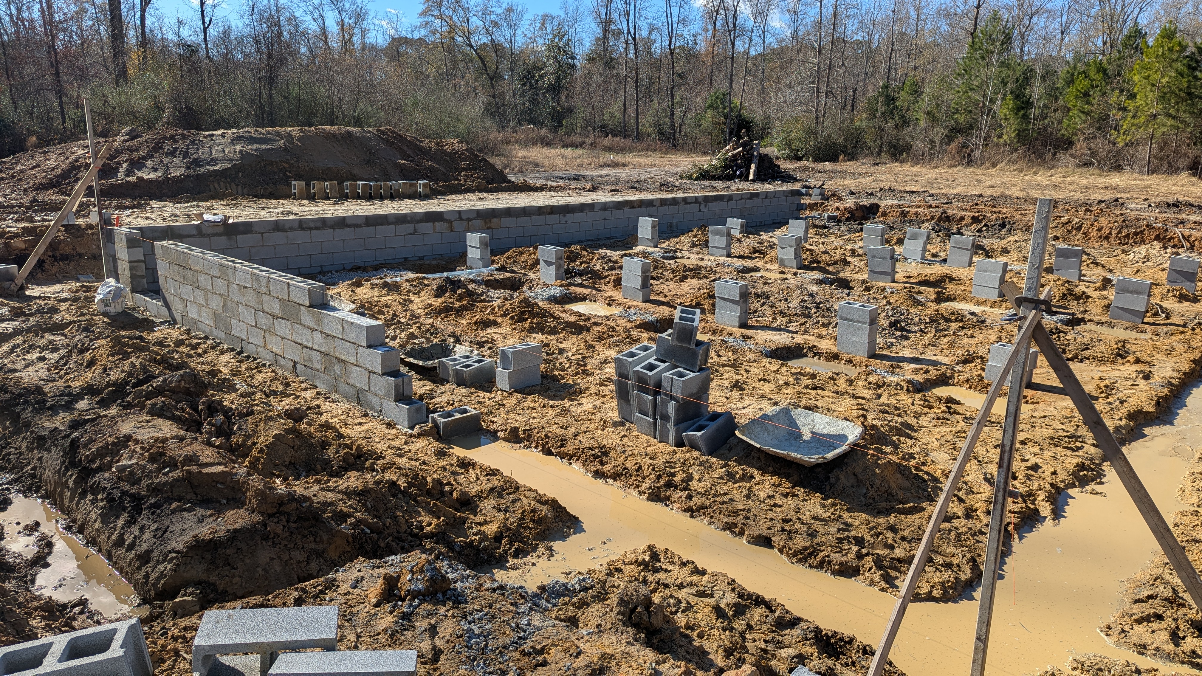 Mud pit and crawlspace