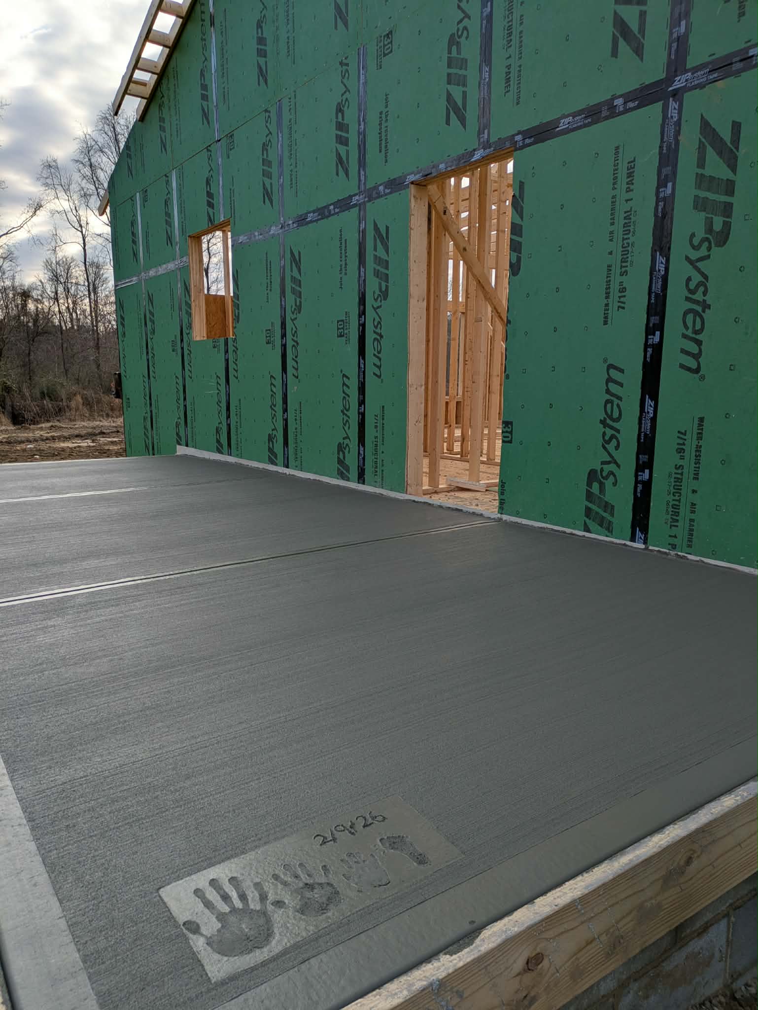 Poured porches and patio